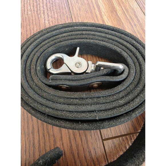 Genuine Leather Dog Leash 6 ft 7" x 3/4" x.15" Swivel Trigger Snap Hook M/L Dogs - Picture 2 of 6